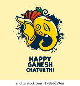 happy ganesh chaturthi stylish festival card design