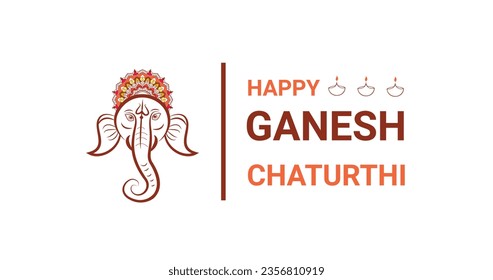 Happy Ganesh Chaturthi. Template Design for the Indian religious festival Ganesh Chaturthi.