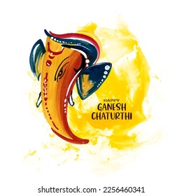 Happy Ganesh Chaturthi traditional festival elegant background vector