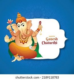 Happy ganesh chaturthi traditional greeting card background