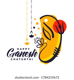 happy ganesh chaturthi utsav festival card design