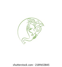 happy ganesh chaturthi vector colour line drawing illustration