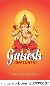 Feliz Ganesh Chaturthi ilustração vetorial