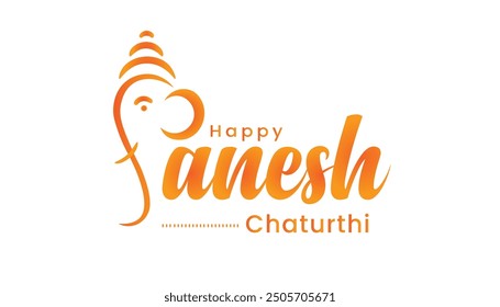 Happy Ganesh Chaturthi wishes Vinayaka Festival Greetings Ganesh Chaturthi Typography Ganesh Festival Hindu Traditional Festival 