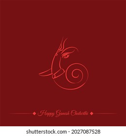 Happy Ganesha Chathurthi with illustration for Festival of Lord Ganesha.