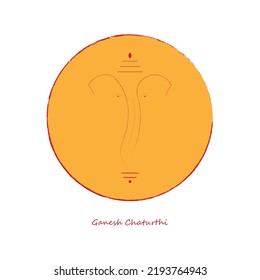 Happy Ganesha Chaturthi , Vector Illustration.