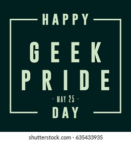 Happy Geek Pride Day Logo Vector Template