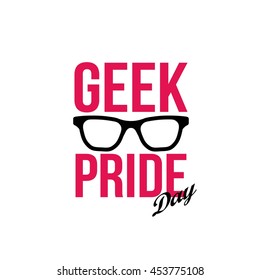 happy geek pride day vector illustration. flat style design