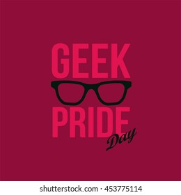 happy geek pride day vector illustration. flat style design