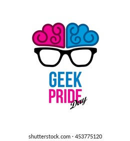 happy geek pride day vector illustration. flat style design