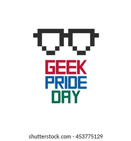 happy geek pride day vector illustration. flat style design