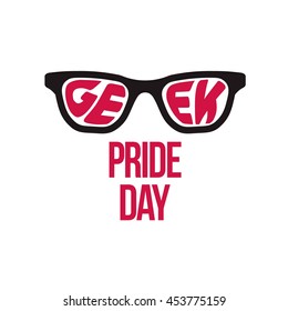 happy geek pride day vector illustration. flat style design
