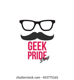 happy geek pride day vector illustration. flat style design