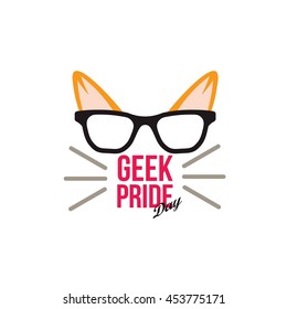 happy geek pride day vector illustration. flat style design