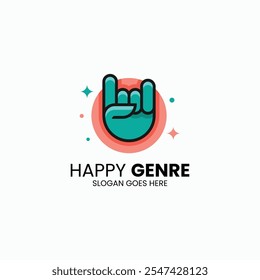 Happy Genre Simple Mascot Logo Template