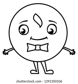 happy gentleman emoticon with bowtie