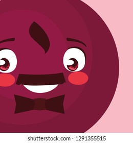 happy gentleman emoticon with bowtie