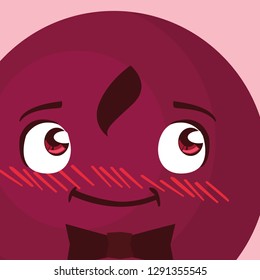 happy gentleman emoticon with bowtie
