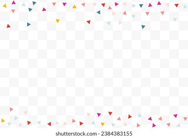 Happy Geometric Decoration Vector Transparent Background. Invitation Triangle Background. Effect Shapes Design. Falling Elements Fun Card.