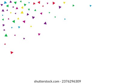 Happy Geometric Decoration Vector White Background. Festival Elements Postcard. Celebrate Shapes Background. Falling Confetti Flying Card.