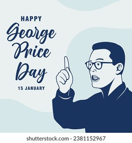 Happy George Price Day. The Day of Belize George Price illustration vector background. Vector eps 10