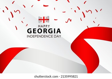 Happy Georgia Independence Day Feier Vector Template Design Illustration