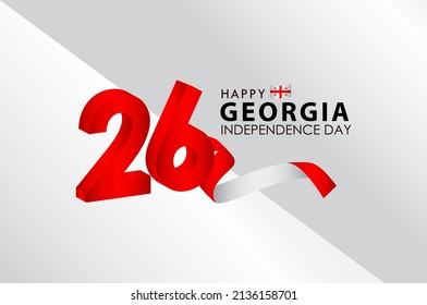 Happy Georgia Independence Day Celebration Vector Template Design Illustration
