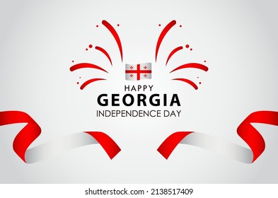 Happy Georgia Independence Day Celebration Vector Template Design Illustration