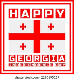 Happy Georgia independence day Vector Template Design Illustration