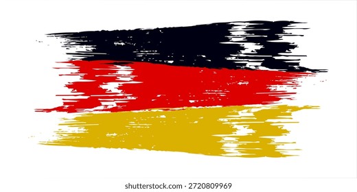 Feliz día de la unidad alemana de Alemania con bandera nacional en textura grunge

