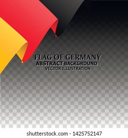 Happy Germany day background. Bright backdrop with flag of Germany. Banner illustration with flag. Vector illustration with transparent background..