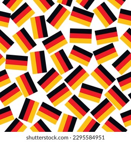 Happy Germany day pattern with flag. Pattern with flag of Germany. Illustration with flag. Seamless pattern. Vector.