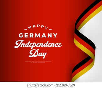 Happy Germany Independence Day October 3th Celebration Vector Design Illustration. Template for Poster, Banner, Advertising, Greeting Card or Print Design Element