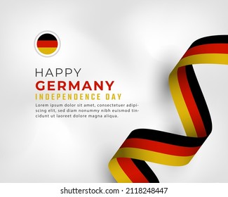 Happy Germany Independence Day October 3th Celebration Vector Design Illustration. Template for Poster, Banner, Advertising, Greeting Card or Print Design Element