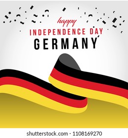 Happy Germany Independent Day Vector Template Design Illustration