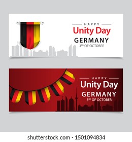 Happy Germany Unity Day vector template.