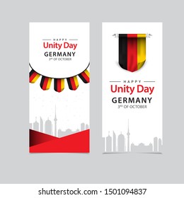 Happy Germany Unity Day Vector Template.