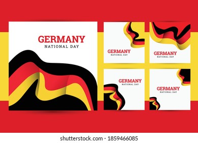 Happy Germany Unity Day vector template