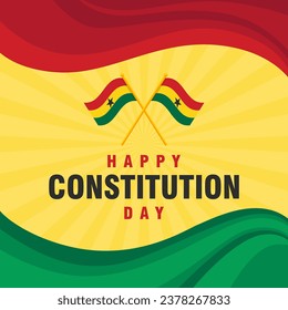 Happy Ghana Constitution Day illustration vector background. Vector eps 10
