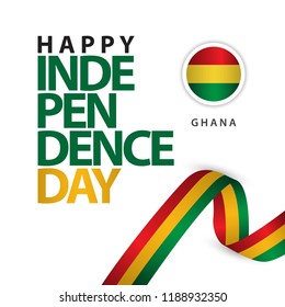 Happy Ghana Independence Day Vector Template Design Illustration - Shutterstock ID 1188932350