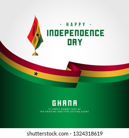 Happy Ghana Independence Day Vector Template Design Illustration