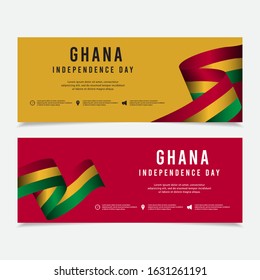 Happy Ghana independence day vector template