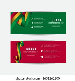 Happy Ghana independence day vector template