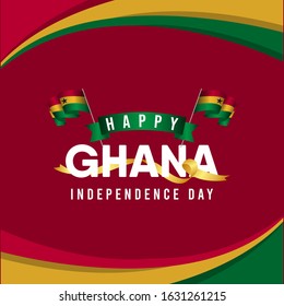 Happy Ghana independence day vector template