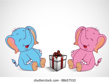 happy with the gift of elephants