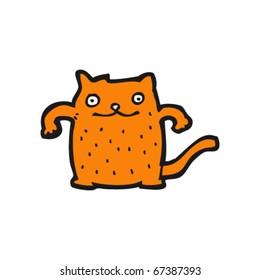 happy ginger cat cartoon