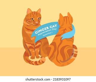 Happy ginger cats. Ginger Cat Appreciation Day. September 1