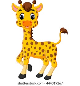 Happy giraffe cartoon