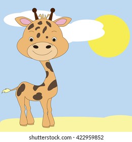 happy giraffe in the sun