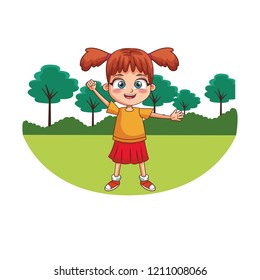 Happy Girl Cartoon Stock Vector (Royalty Free) 1211008066 | Shutterstock